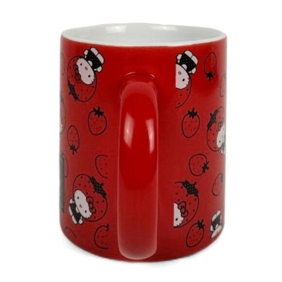 Sanrio Hello Kitty I Love Strawberries 18 oz. Large Ceramic Tea Coffee Mug - Picture 3 of 8
